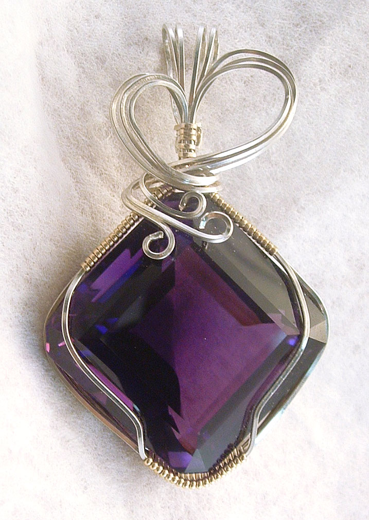 Amethyst gemstone jewelry, amethyst pendant