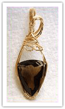 Unique wire wrap gemstone pendants