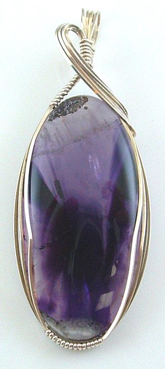 Unique Amethyst pendant, Amethyst heart jewelry